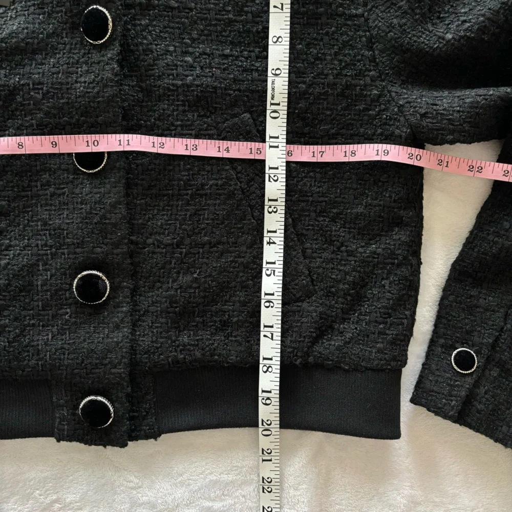 TRUTH by Republic Vintage-Style Cropped Tweed Boucle Bomber Jacket--NWT--12